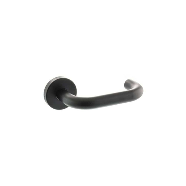 Atlantic Hardware Door Furniture Matt Black / Round Rose Atlantic Return To Door Lever - Matt Black