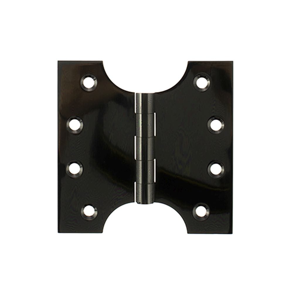 Atlantic Hardware Hinges Black Nickel / Parliament Hinges / 4" x (102mm) Atlantic (Solid Brass) Parliament Hinges 4" x 2" x 4mm - Black Nickel