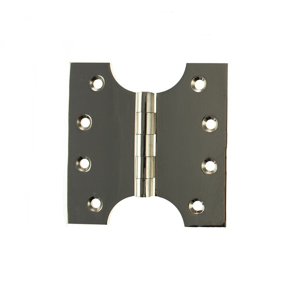 Atlantic Hardware Hinges Polished Nickel / Parliament Hinges / 4" x (102mm) Atlantic (Solid Brass) Parliament Hinges 4" x 2" x 4mm - Polished Nickel
