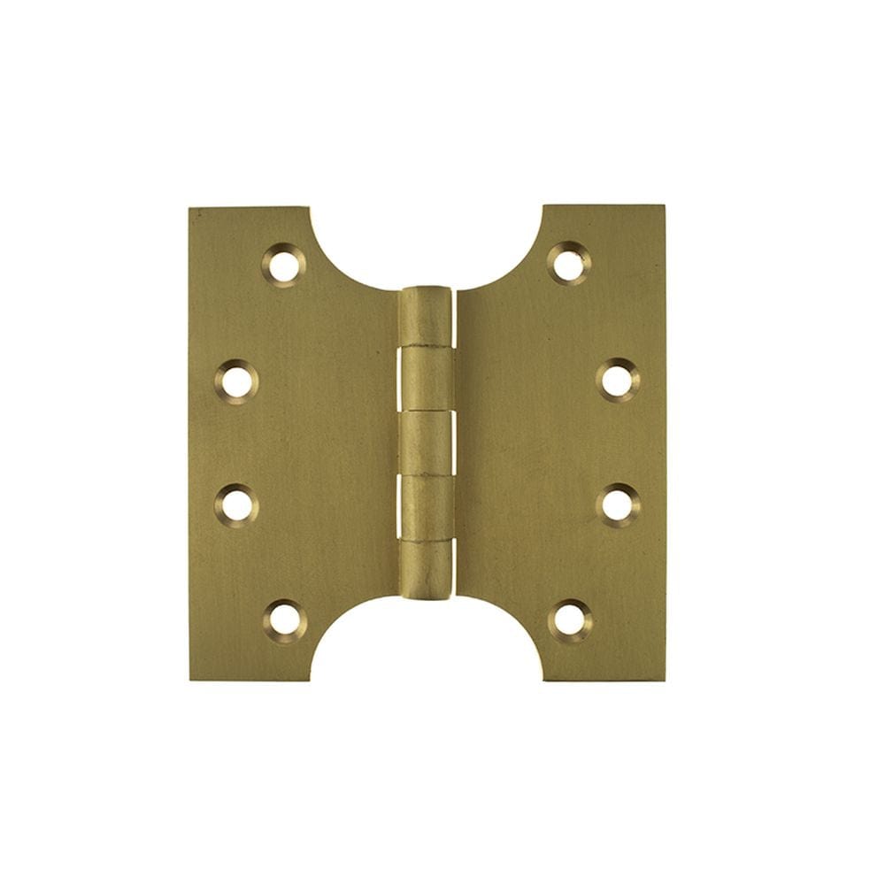 Atlantic Hardware Hinges Satin Brass / Parliament Hinges / 4" x (102mm) Atlantic (Solid Brass) Parliament Hinges 4" x 2" x 4mm - Satin Brass