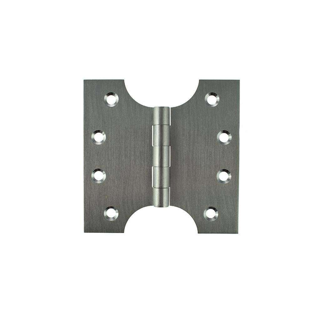 Atlantic Hardware Hinges Satin Chrome / Parliament Hinges / 4" x (102mm) Atlantic (Solid Brass) Parliament Hinges 4" x 2" x 4mm - Satin Chrome