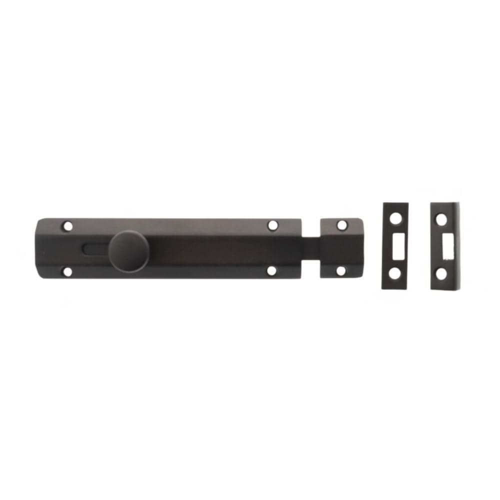 Atlantic Hardware Accessories Urban Dark Bronze / Straight Surface Bolts / 150mm / 6" Atlantic Solid Brass Surface Door Bolt 6" - Urban Dark Bronze