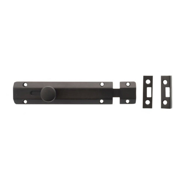 Atlantic Hardware Accessories Urban Dark Bronze / Straight Surface Bolts / 150mm / 6" Atlantic Solid Brass Surface Door Bolt 6" - Urban Dark Bronze