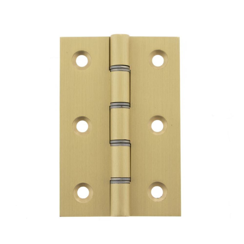 Atlantic Hardware Hinges Satin Brass / Washered Hinges / 3" (76mm) Atlantic Washered Hinges 3" x 2" x 2.2mm - Satin Brass