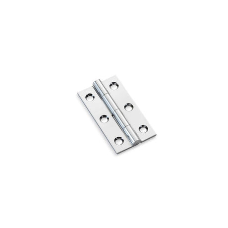 This is an image showing Alexander & Wilks Heavy Pattern Solid Brass Cabinet Butt Hinge - Polished Chrome - 2" aw050-ch-pc available to order from Trade Door Handles in Kendal, quick delivery and discounted prices.