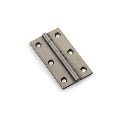 This is an image showing Alexander & Wilks Heavy Pattern Solid Brass Cabinet Butt Hinge - Pewter - 3" aw075-ch-pwt available to order from Trade Door Handles in Kendal, quick delivery and discounted prices.