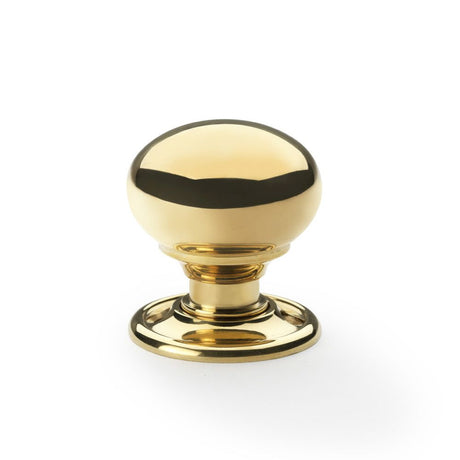 This is an image showing Alexander & Wilks Kershaw Door Knob - Polished Brass Unlacquered - Knob 41mm aw300-41-pbu available to order from Trade Door Handles in Kendal, quick delivery and discounted prices.