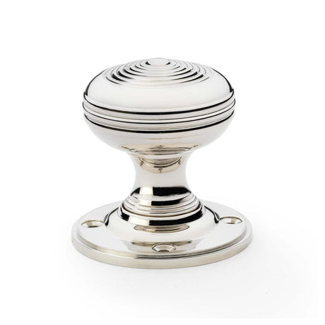 This is an image showing Alexander & Wilks Christoph Mortice Knob - Polished Nickel aw303-50-pn available to order from Trade Door Handles in Kendal, quick delivery and discounted prices.
