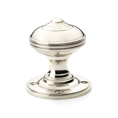 This is an image showing Alexander & Wilks Romeo Mortice Knob - Polished Nickel aw304-50-pn available to order from Trade Door Handles in Kendal, quick delivery and discounted prices.