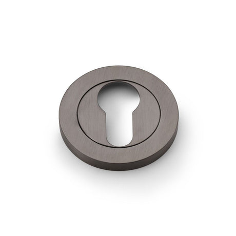 This is an image showing Alexander & Wilks Concealed Fix Escutcheon Euro Profile - Dark Bronze PVD aw390dbzpvd available to order from Trade Door Handles in Kendal, quick delivery and discounted prices.