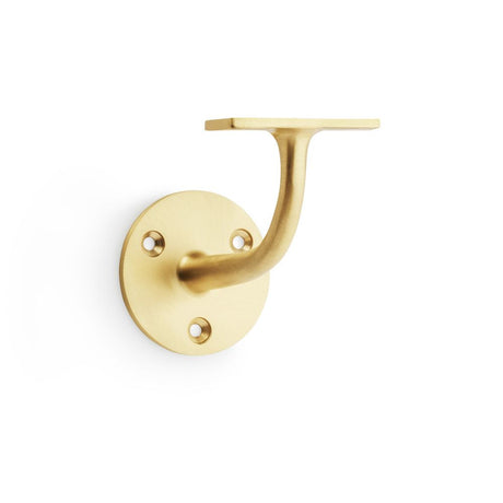 This is an image showing Alexander & Wilks Architectural Handrail Bracket - Satin Brass aw750sb available to order from Trade Door Handles in Kendal, quick delivery and discounted prices.