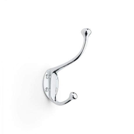 This is an image showing Alexander & Wilks Traditional Hat and Coat Hook - Polished Chrome aw772pc available to order from Trade Door Handles in Kendal, quick delivery and discounted prices.