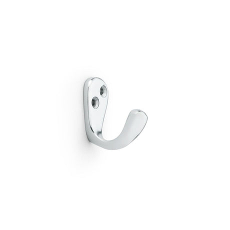 This is an image showing Alexander & Wilks Victorian Single Robe Hook - Satin Chrome aw774sc available to order from Trade Door Handles in Kendal, quick delivery and discounted prices.
