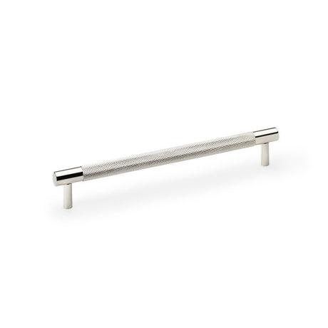 This is an image showing Alexander & Wilks Brunel Knurled T-Bar Cupboard Handle - Polished Nickel - Centres 192mm aw810-192-pn available to order from Trade Door Handles in Kendal, quick delivery and discounted prices.