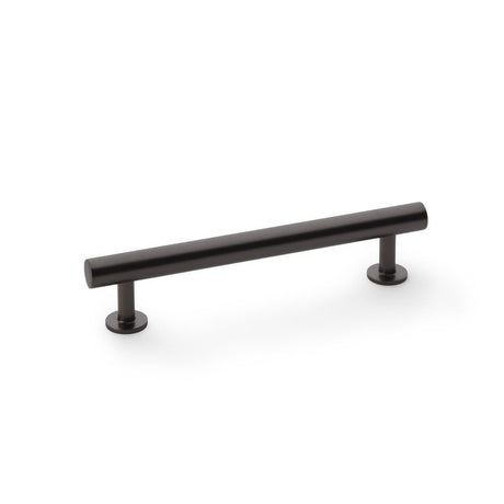 This is an image showing Alexander & Wilks Round T-Bar Cabinet Pull Handle - Dark Bronze - Centres 128mm aw814-128-dbz available to order from Trade Door Handles in Kendal, quick delivery and discounted prices.