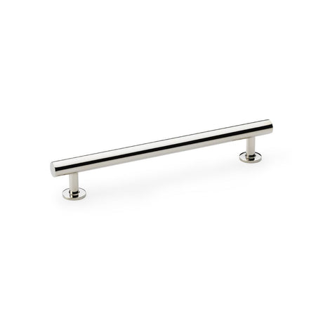 This is an image showing Alexander & Wilks Round T-Bar Cabinet Pull Handle - Polished Nickel - Centres 160mm aw814-160-pn available to order from Trade Door Handles in Kendal, quick delivery and discounted prices.