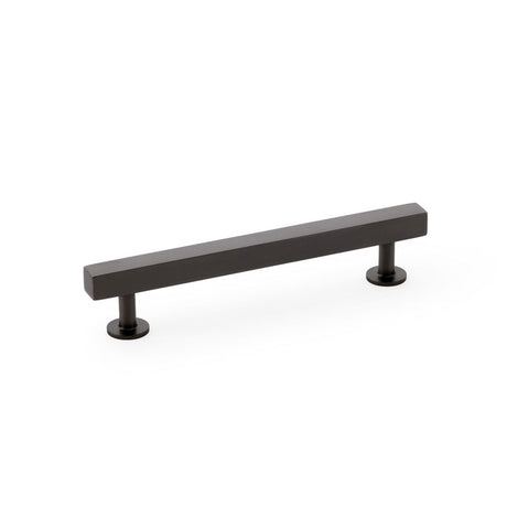 This is an image showing Alexander & Wilks Square T-Bar Cabinet Pull Handle - Dark Bronze - Centres 128mm aw815-128-dbz available to order from Trade Door Handles in Kendal, quick delivery and discounted prices.