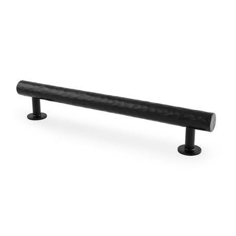 This is an image showing Alexander & Wilks Leila Hammered Cabinet Pull - Black aw817-160-bl available to order from Trade Door Handles in Kendal, quick delivery and discounted prices.
