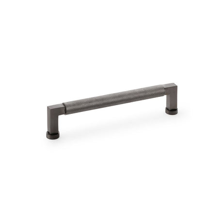 This is an image showing Alexander & Wilks Camille Knurled Cabinet Pull Handle - Dark Bronze PVD aw819-160-dbzpvd available to order from Trade Door Handles in Kendal, quick delivery and discounted prices.