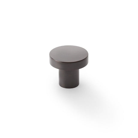 This is an image showing Alexander & Wilks Hanover Plain Cupboard Knob - Dark Bronze - Knob 30mm aw821-30-dbz available to order from Trade Door Handles in Kendal, quick delivery and discounted prices.