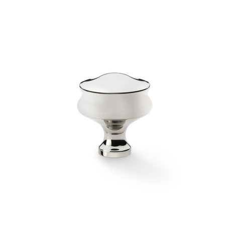 This is an image showing Alexander & Wilks Harris Cupboard Knob - Polished Nickel aw831-32-pn available to order from Trade Door Handles in Kendal, quick delivery and discounted prices.