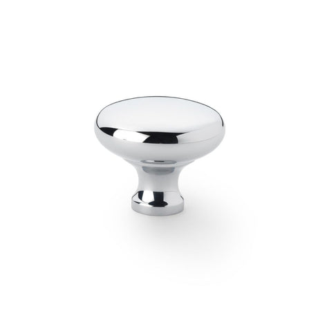 This is an image showing Alexander & Wilks Wade Round Cupboard Knob - Polished Chrome - 38mm aw836-38-pc available to order from Trade Door Handles in Kendal, quick delivery and discounted prices.
