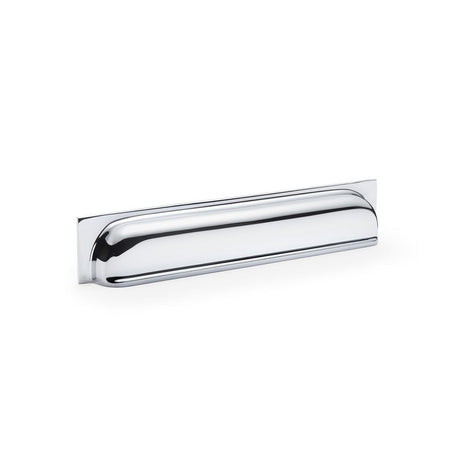 This is an image showing Alexander & Wilks Quantock Cup Pull Handle - Polished Chrome - Centres 203mm aw906pc available to order from Trade Door Handles in Kendal, quick delivery and discounted prices.