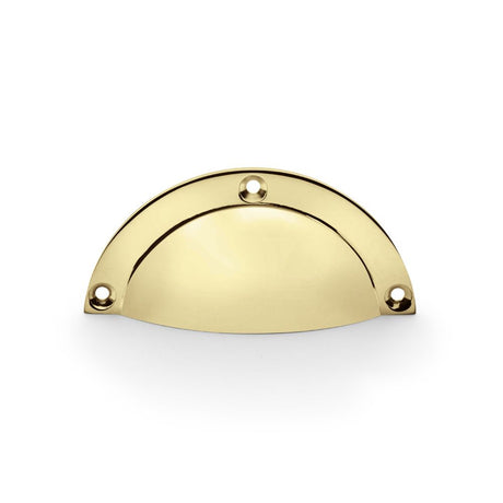 This is an image showing Alexander & Wilks Raoul Cup Handle - Polished Brass aw910pb available to order from Trade Door Handles in Kendal, quick delivery and discounted prices.