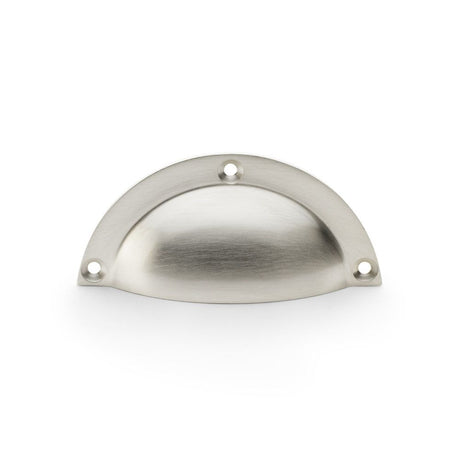 This is an image showing Alexander & Wilks Raoul Cup Handle - Satin Nickel aw910sn available to order from Trade Door Handles in Kendal, quick delivery and discounted prices.