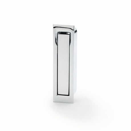 This is an image showing Alexander & Wilks Square Sliding Door Edge Pull - Polished Chrome aw990pc available to order from Trade Door Handles in Kendal, quick delivery and discounted prices.