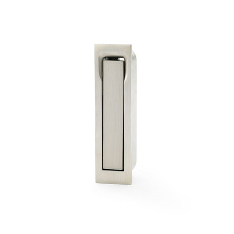 This is an image showing Alexander & Wilks Square Sliding Door Edge Pull - Satin Nickel aw990sn available to order from Trade Door Handles in Kendal, quick delivery and discounted prices.