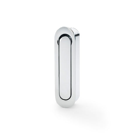 This is an image showing Alexander & Wilks Radius Sliding Door Edge Pull - Polished Chrome aw991pc available to order from Trade Door Handles in Kendal, quick delivery and discounted prices.