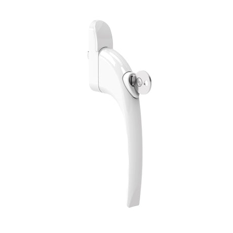 This is an image of a Mila - Universal Window Handle White bx581900 that is availble to order from Trade Door Handles in Kendal.