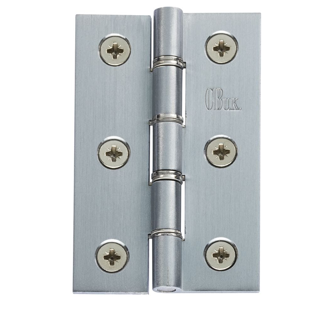 Carlisle Brass Hinges Satin Chrome / Washered Hinges / 3" (76mm) Carlisle Brass - 76 x 50mm Dbl S/Steel Washer Brass Hinge - Satin Chrome