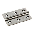 Carlisle Brass Hinges Polished Nickel / Washered Hinges / 3" (76mm) Carlisle Brass - 76 x 50mm Double Phos. Bronze Washer Hinge - Polished Nickel