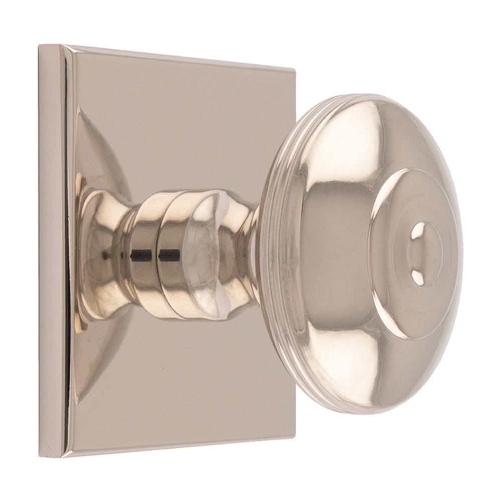 Carlisle Brass Cabinet Hardware Polished Nickel / Cabinet Knob on Backplate Carlisle Brass - Anderson knob on Backplate