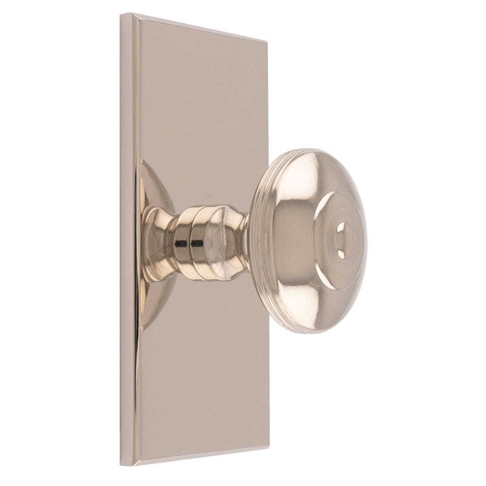 Carlisle Brass Cabinet Hardware Polished Nickel / Cabinet Knob on Backplate Carlisle Brass - Anderson knob on Backplate