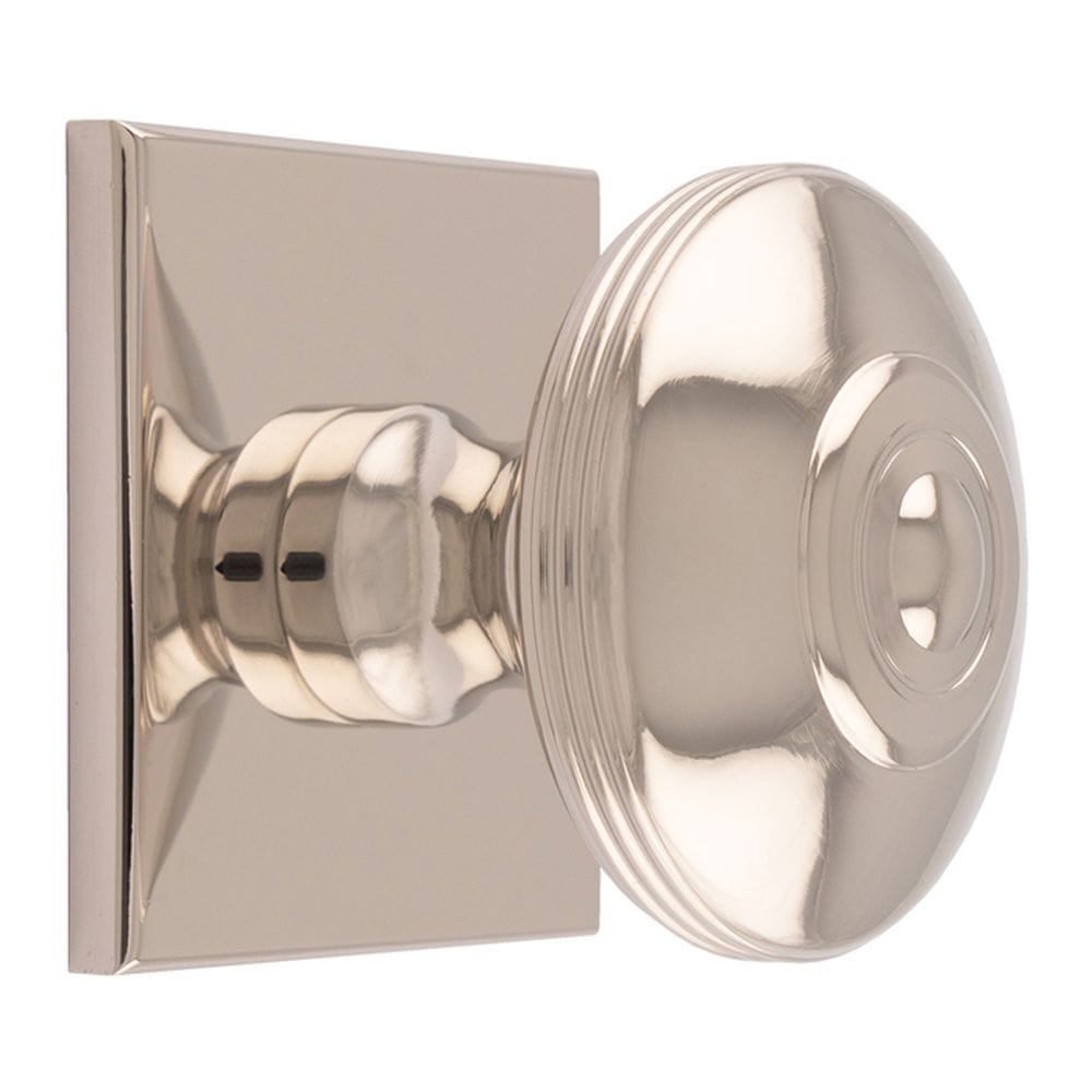 Carlisle Brass Cabinet Hardware Polished Nickel / Cabinet Knob on Backplate Carlisle Brass - Anderson knob on Backplate