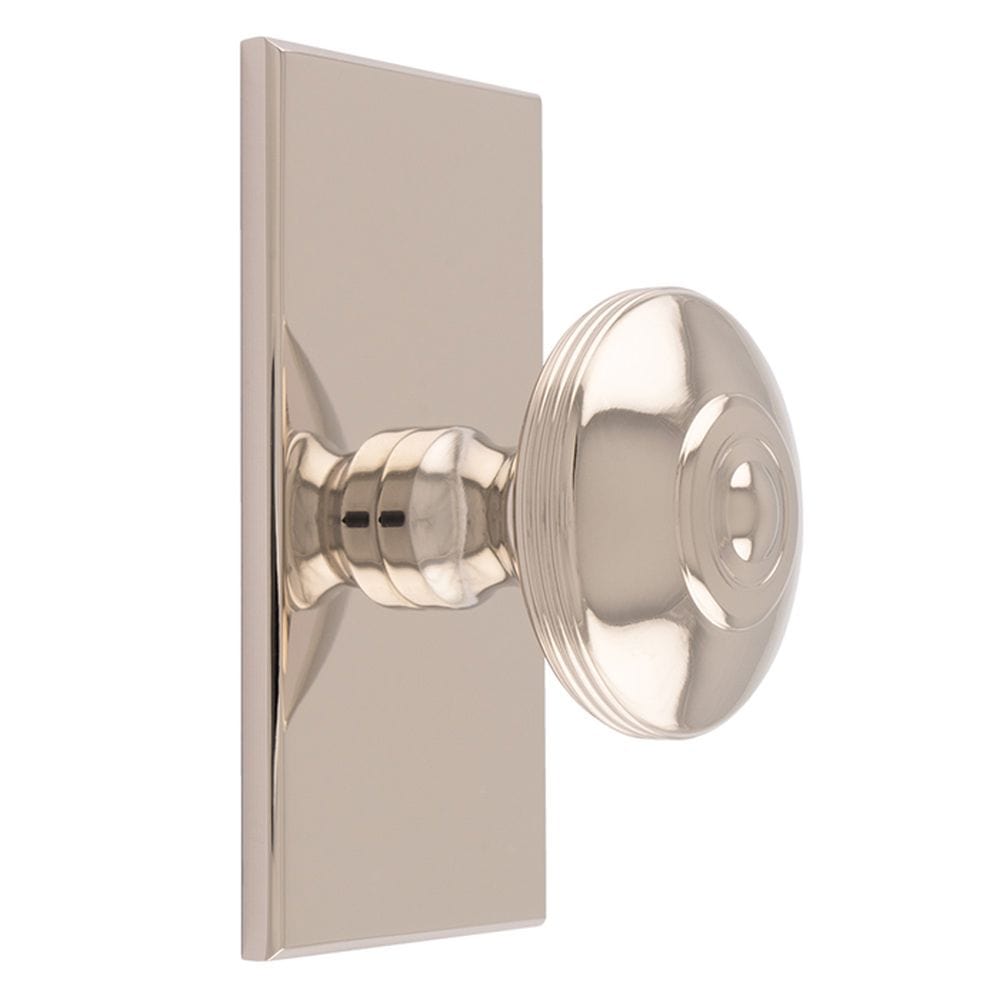 Carlisle Brass Cabinet Hardware Polished Nickel / Cabinet Knob on Backplate Carlisle Brass - Anderson knob on Backplate