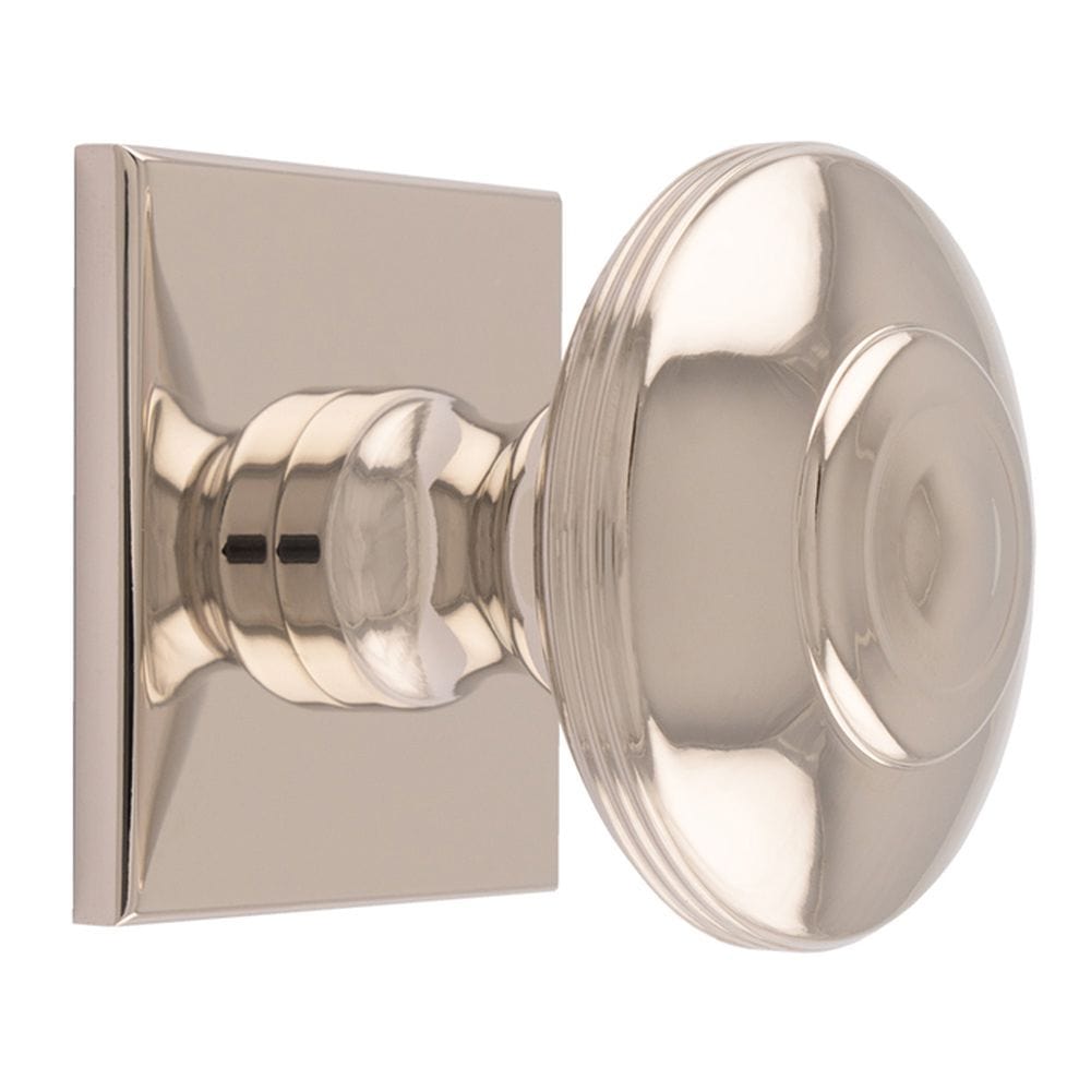 Carlisle Brass Cabinet Hardware Polished Nickel / Cabinet Knob on Backplate Carlisle Brass - Anderson knob on Backplate