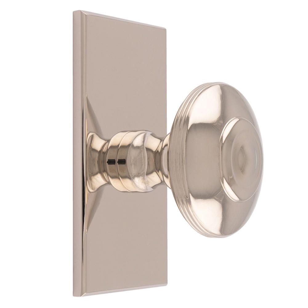 Carlisle Brass Cabinet Hardware Polished Nickel / Cabinet Knob on Backplate Carlisle Brass - Anderson knob on Backplate