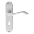 Carlisle Brass Door Furniture Satin Chrome / Std. Lock Handles Carlisle Brass - Andros Lever on Lock Backplate - Satin Chrome