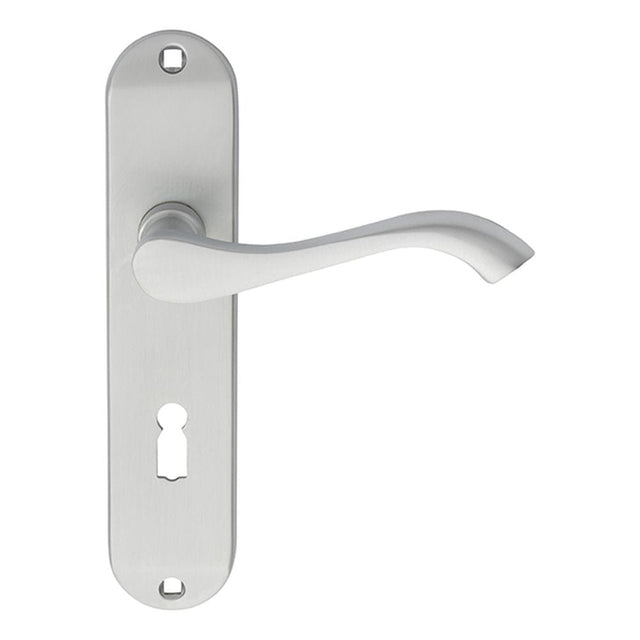 Carlisle Brass Door Furniture Satin Chrome / Std. Lock Handles Carlisle Brass - Andros Lever on Lock Backplate - Satin Chrome