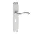 Carlisle Brass Door Furniture Satin Chrome / Std. Lock Handles Carlisle Brass - Andros Lever on Long Lock Backplate - Satin Chrome