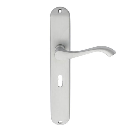 Carlisle Brass Door Furniture Satin Chrome / Std. Lock Handles Carlisle Brass - Andros Lever on Long Lock Backplate - Satin Chrome