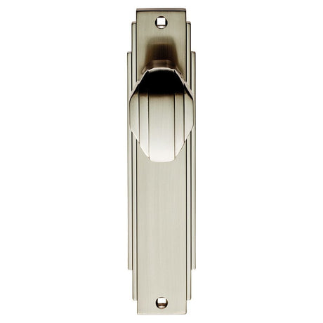 Carlisle Brass Door Furniture Satin Nickel / Latch Handles Carlisle Brass - Art Deco Knob on Latch Backplate - Satin Nickel