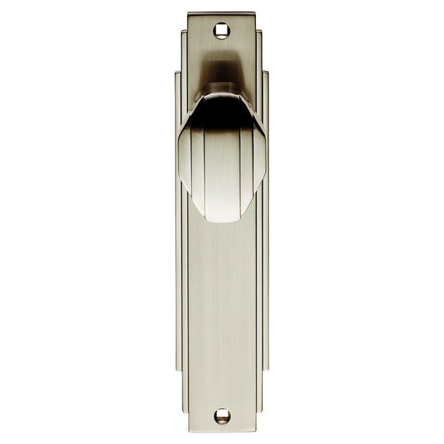 Carlisle Brass Door Furniture Satin Nickel / Latch Handles Carlisle Brass - Art Deco Knob on Latch Backplate - Satin Nickel