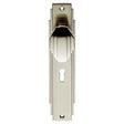 Carlisle Brass Door Furniture Satin Nickel / Std. Lock Handles Carlisle Brass - Art Deco Knob on Lock Backplate - Satin Nickel