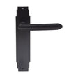 Carlisle Brass Door Furniture Matt Black / Latch Handles Carlisle Brass - Art Deco Lever on Latch Backplate - Matt Black