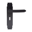 Carlisle Brass Door Furniture Matt Black / Std. Lock Handles Carlisle Brass - Art Deco Lever on Lock Backplate - Matt Black